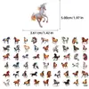 Pegatinas de Caballo Galopante de Nuevo Estilo Transfronterizas de 56 Piezas Decoración Creativa de Caballo Corriendo para Año Nuevo Pegatinas de Material del Año del Caballo