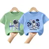 Ropa nueva de verano para niños, camiseta de manga corta estilo coreano para niños, top elegante y versátil, camiseta de manga corta de algodón puro, camisa moderna estilo japonés