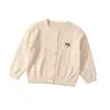Cárdigan de Punto para Niña Otoño/Invierno 2026 Suéter Informal con Lazo y Cuello Redondo para Niña Abrigo Casual Dropshipping Transfronterizo