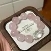Pulseras de Cristal Rosa Natural de Alta Calidad al por Mayor, 12 mm, Muy Vendidas en Transmisiones en Vivo