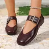 Mocasines sin cordones para mujer 2025 primavera nuevos europeos y americanos comercio exterior talla grande zapatos de mujer cómodos planos casuales