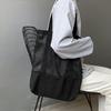 Bolso de Mano de Malla Estilo Coreano Nuevo de Primavera y Verano Bolsa de Compras Hueca para Playa Lona al Hombro para Mujer