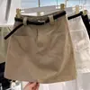 Ropa para Mujer Tallas Grandes Otoño e Invierno 2025 Verano Cintura Alta Elástica Ropa de Trabajo Falda de Mezclilla Adelgazante para Gorditas mm Ajustada a la Cadera Falda Corta de Línea A