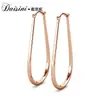 Daisi Ni Brincos Ovais Geométricos Simples Brincos Banhados a Ouro Brincos Design Elegante Joias para Mulheres