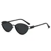 Gafas de Sol Caladas Estilo Europeo y Americano Transfronterizas para Mujer, Populares en Redes Sociales, Gafas de Sol con Protección UV, Gafas de Sol Metálicas de Alta Gama para Mujer