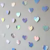 Guirnalda Colorida en Forma de Corazón Banner Popular Transfronterizo Cortina de Puerta Decoración Colgante para Fiesta de Cumpleaños Decoración de Boda Accesorios para Fotos
