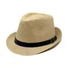 Chapéu Fedora de Papiro Personalizado Chapéu Panamá Jazz Britânico Chapéu de Sol Chapéu Casual de Praia Chapéu de Sol de Viagem Atacado