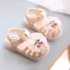 Sandálias Fechadas para Meninas, Sandálias Princesa com Laço, Sandálias para Bebês 2026, Sapatos Macios para Crianças Pequenas