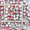 Cuentas de cerámica de porcelana azul y blanca pintadas a mano cuerda roja collar tejido a mano pulsera accesorios DIY cuentas sueltas accesorios de joyería