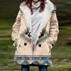 [Processamento Personalizado] Novo Casaco de Inverno Feminino com Pelúcia Estilo Europeu e Americano Casaco com Capuz 3D de Natal Atacado
