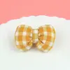 Nueva versión coreana de algodón a cuadros con lazo en la cintura zapatos y sombreros ropa materiales DIY accesorios de tela semiterminados al por mayor