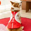 Roupas de Cachorro para Outono e Inverno, Colete de Ano Novo para Corgi, Bulldog Francês, Dachshund, Roupas para Animal de Estimação Traje Tang de Ano Novo Chinês para Cães Médios e Grandes