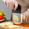 Cortador Ondulado de Aço Inoxidável, Ferramenta Fatiadora de Batata com Lâmina Ondulada para Batatas Fritas e Chips de Vegetais, Gadget de Cozinha Profissional