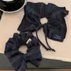 Goma para el Cabello Azul Oscuro Estilo Coreano con Lazo, Personalizada y Versátil para Moño, Nuevo Accesorio para el Cabello