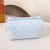 25 Novas Sacolas de Cosméticos Listradas Mais Vendidas Transfronteiriças Indianas de Mão de Grande Capacidade Conveniente para Viagem Estojo