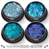 Brillo ultra fino + cuádruple mixto de lentejuelas para uñas de 1 mm, 2 mm, 3 mm, puntos en forma de joya, venta al por mayor