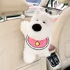 Bonito cojín para asiento de coche de cachorro, felpa de otoño e invierno, cálido, antideslizante, funda de asiento, cojín creativo de dibujos animados para asiento de coche