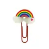 Clip para sujetapapeles navideño que brilla en la oscuridad, marcapáginas de goma blanda, clip marcador de página para libro de estudiante, pequeño regalo de Navidad, en stock