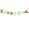 Bandera de papel para tirar de Hanukkah judío decoración de fondo para fiesta navideña bandera colgante amuleto HAPPY HANUKKAH flor de tirar