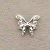 Acessórios de Unha em Liga de Cromo Borboleta Prata Mini Vazada Pequena Borboleta Strass Usável Decorações de Unha com Strass
