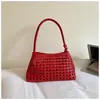 Bolso de Hombro para Mujer con Patrón Tejido de Nicho Estilo Coreano 2026 Nueva Moda Casual Color Sólido Bolso de Mano Gran Capacidad