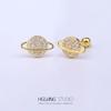Pendientes de acero de titanio 316L con forma de flor, con forma de mariposa, planeta, corazón, hueso de la oreja, uña, cartílago, joyería anti-perforación.
