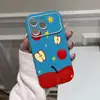 Funda Artística de Rodaja de Manzana para Teléfono Adecuada para iPhone 17 Pro, Apple 16/13, Cubierta Protectora Anti-Caídas con Ventana Grande