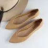Nuevas Sandalias de Punta de Verano Yuzhihao Zapatos Planos de Moda Baotou para Mujer Color Puro Calzado de Exterior Zapatos Planos de Boca Baja para Mujer