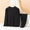 Fabricante Original Camiseta Masculina de Manga Longa Outono e Inverno Slim Fit Térmica Gola Redonda Camada Base Roupa Íntima Térmica Dupla Face