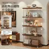 Estantería de almacenamiento de pie estilo vintage para sala de estar, dormitorio, cocina; estantería de almacenamiento de múltiples niveles; estantería de exposición