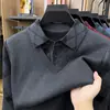 Camisa POLO de dos piezas falsas para hombre, nueva para Primavera y Otoño 2026, versátil, casual, de negocios, cálida, con cuello, para hombres de mediana edad.