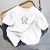 Camiseta de Manga Corta de Algodón Puro para Hombre y Mujer, Nuevo Estilo de Verano con Estampado de Dibujos Animados, Estilo Harajuku Perezoso de Hong Kong, Top de Moda Ins