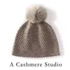 Nuevo Gorro de Cachemira de Moda Estilo Coreano, Gorro Cálido para Exteriores con Pompón, Gorro de Punto, Gorro Espeso de Invierno para Clima Frío