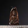 Transmissão ao Vivo de Amuletos Budistas Esculpidos Preciosos, Pingentes de Guanyin para Homens e Mulheres, Pingentes de Madeira Antiga, Colares Inspirados no Zen, Presentes de Feriado