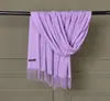 Otoño e Invierno Nuevo Bufanda Cálida Versátil Chal con Flecos Color Sólido Bufanda Larga de Cachemira de Imitación para Pareja