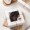 Caja de embalaje para tarta de queso doble vasca roja de red de 4, 6, 6 y 7 pulgadas con corte Qi Feng de queso helado.