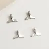 Prata Esterlina S925 Mini Pingente de Cauda de Sereia Acessórios DIY Pulseira de Contas Colar Contas Espaçadoras Materiais para Pingentes de Joias