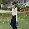 Fábrica de origen estilo coreano nuevo cárdigan con cremallera traje de baño de tres piezas para mujer combinación de colores blanco y negro cintura alta que cubre el abdomen traje de baño para snorkel