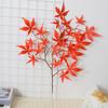 Simulación Simple de Hoja de Arce Persa Planta Verde Hoja de Arce Rojo Decoración de Interior Simulación Hoja de Arce Decoración de Paisaje Árbol Falso en Maceta