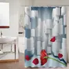 Cortina de Ducha Amazon Nueva Decoración de Baño Transfronteriza Tela Estilo Europeo Nuevo Poliéster Estampado Cortina Divisoria Cortina de Ducha Zhejiang