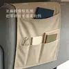 Bolsa de almacenamiento lateral para reposabrazos de sofá de lino, bolsa colgante para sala de estar, teléfono, control remoto, bolsa colgante de mesita de noche, organizador de almacenamiento