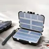 Caixa de Acessórios Pequenos para Iscas Anzóis para Micro Iscas Giradores Caixa de Armazenamento Portátil Camada Dupla Mini Iscas Artificiais Spinner Caixa de Tamanho Pequeno Equipamento de Pesca