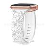 Pulseira de Silicone para Apple Watch com Gravação a Laser Iwatch11 Pulseira de Relógio Fivela Borboleta Fivela de Figura Oito Adequada para Pulseira de Apple Smart Watch
