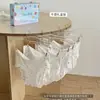 Calcinha feminina com estampa floral de seda gelada, leve e respirável, cintura média, calcinha de menina, forro 100% algodão, fornecimento em atacado