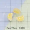 Fatias de Limão Simuladas Translúcidas, Brinquedos de Comida de Frutas, Acessórios de Resina, Acessórios de Cabelo com Cola de Creme DIY, Grampos de Cabelo, Enfeites Estéreo para Manicure