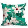 Cojín Impreso HD de Planta Verde Tropical Transfronterizo Nuevo para Amazon, Funda de Cojín para Sofá de Casa
