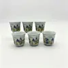 "Qianli Jiangshan" Taza de Té de Porcelana Estilo Antiguo 50ml Porcelana Blanca Taza de Té Paisaje Kung Fu Chino Taza Pequeña Venta al por Mayor