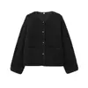 Fabricante Mayorista de Ropa para Mujer Transfronteriza Nuevo Estilo 2025 Chaqueta Cárdigan Cálida de Terciopelo Tipo Osito Inspirada en Chanel