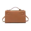 Nuevo Bolso de Hombro EPSOM de Piel de Vaca con Estampado de Palma Bolso Pequeño Tipo Kelly Bolso Cruzado de Cuero Genuino para Mujer