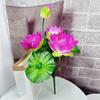 Simulación Loto Hogar Salón de Buda Decoración Flor de Seda Proyecto Exterior Paisajismo Ramo de Flores Flor Falsa Arreglo Floral